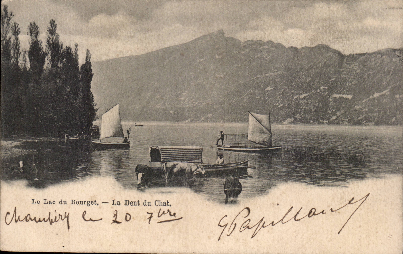 CPA Lake of Le Bourget the tooth of the cat