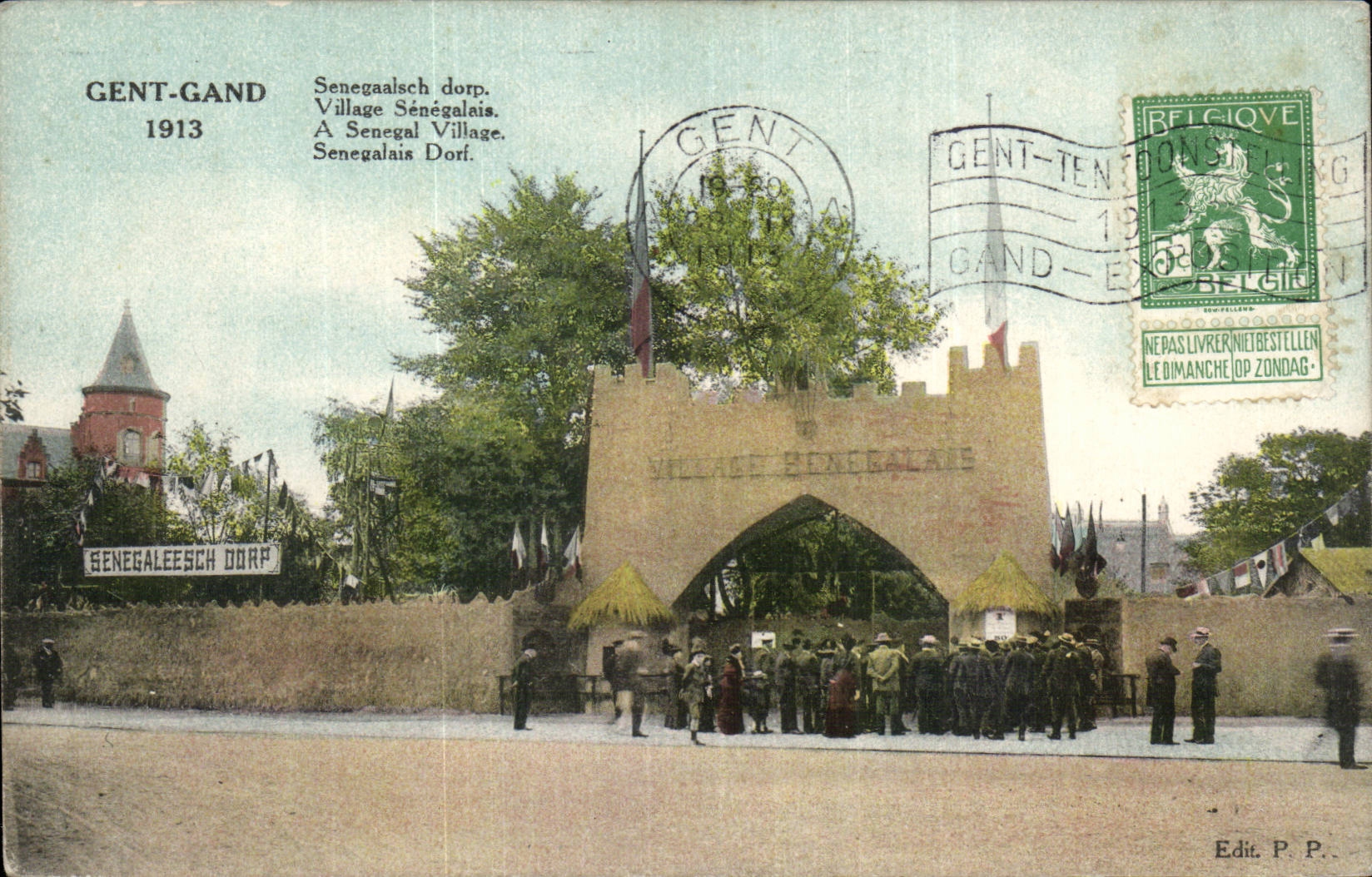 CPA Belgium Belgie Gent Ghent Village senagalais