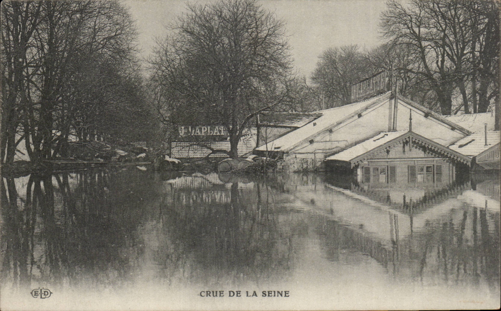 Raw CPA Paris of the Seine Flood of January 1910