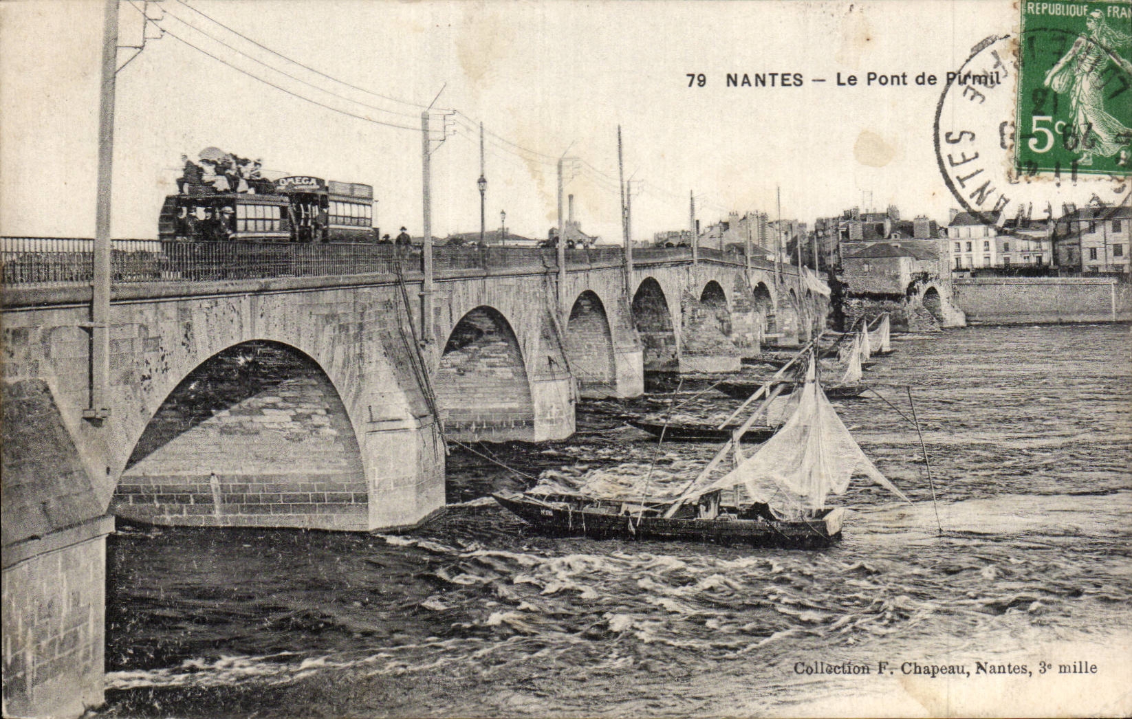 CPA Nantes the bridge of Pirmil