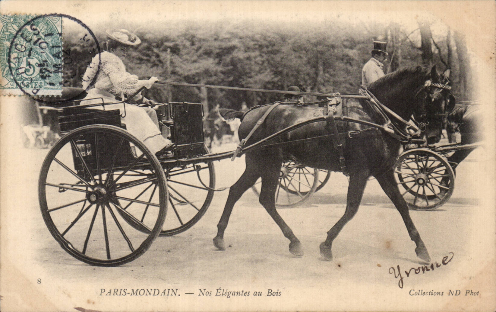 CPA Paris society man Our elegant with wood Barouche