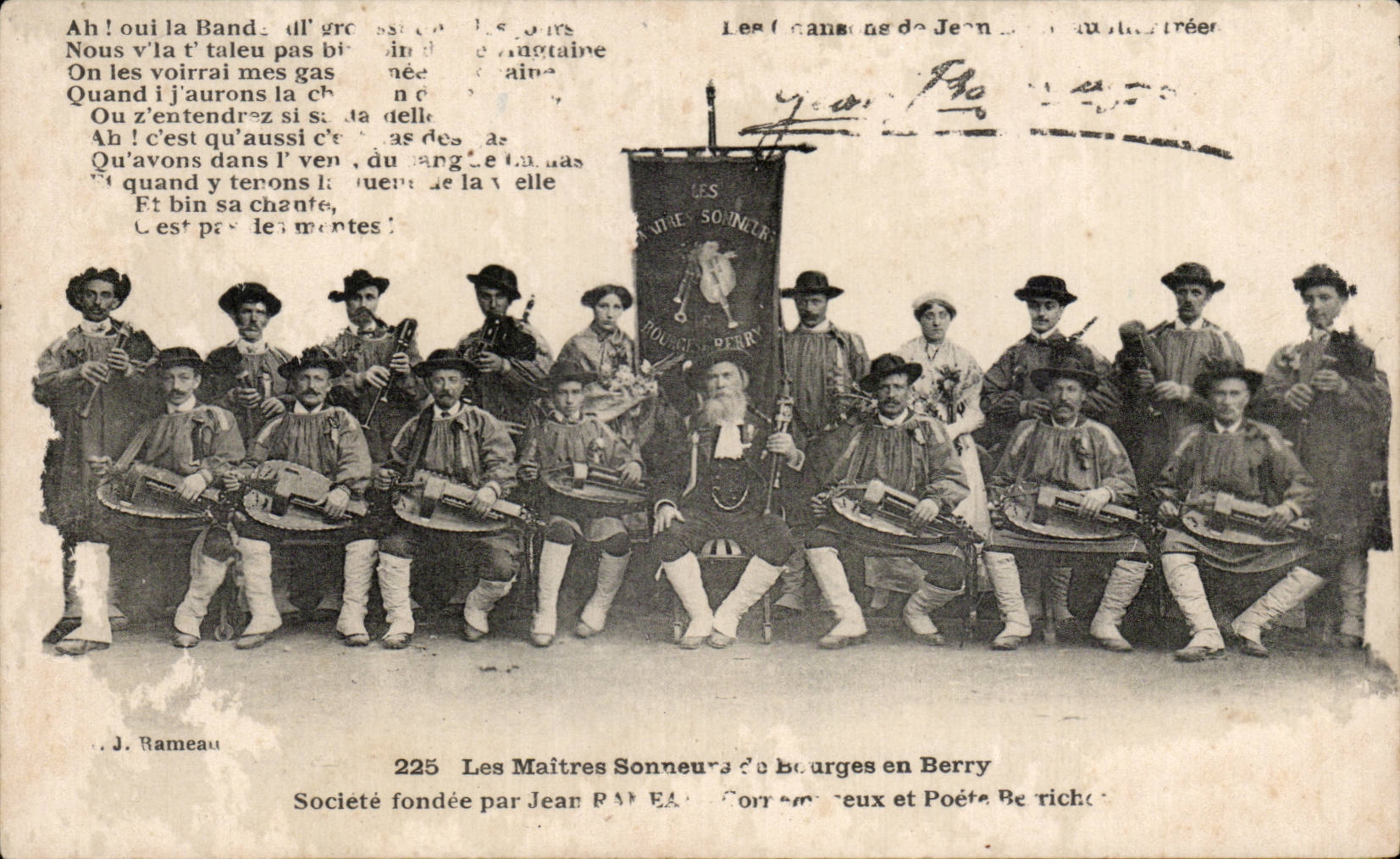 CPA illustrated songs of Jean Branch the Masters bell ringers of Bourges in Berry