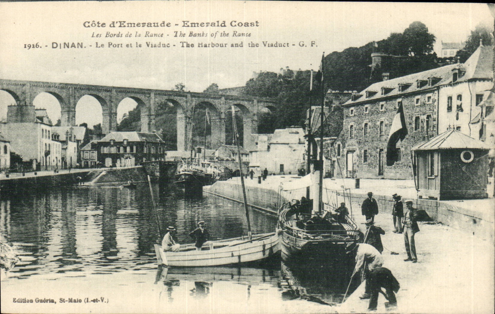 CPA Dinan Le port and the viaduct