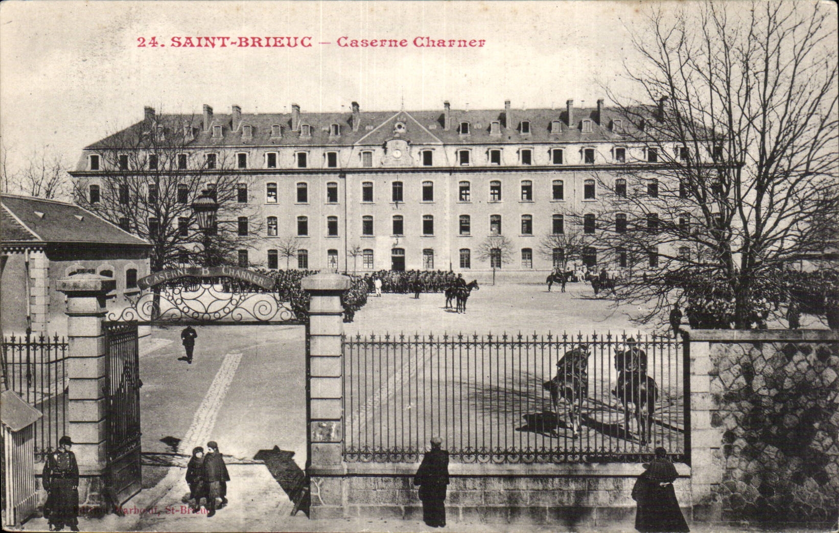 CPA Saint Brieuc Barracks Charner Militaria