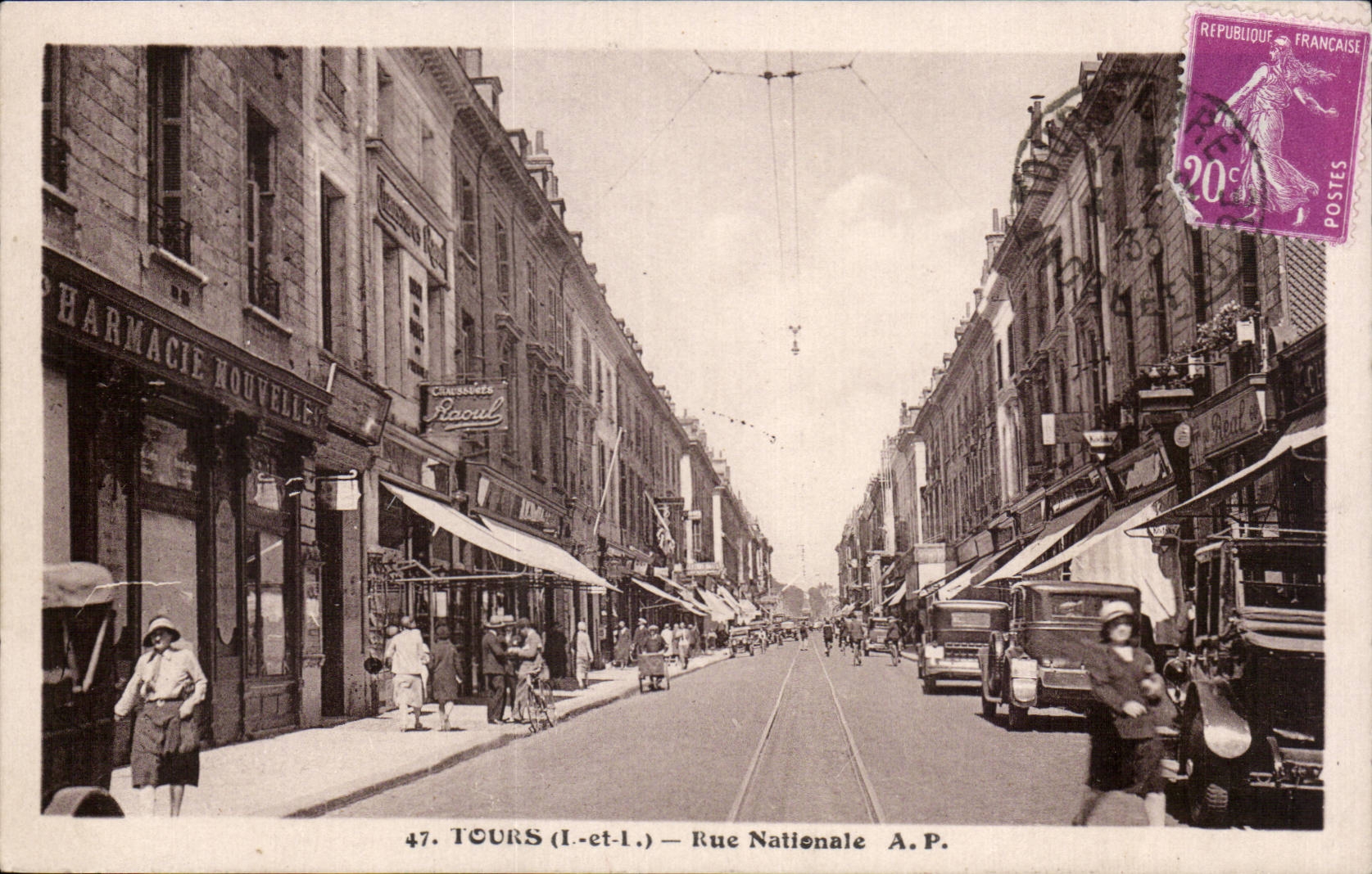 CPA Tours Rue nationale 