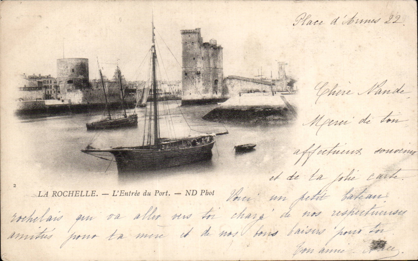 El entrar de CPA La Rochelle del puerto