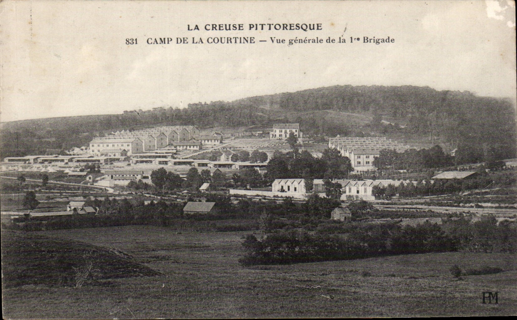 CPA Camp of Courtine View of the 1st Militaria brigade