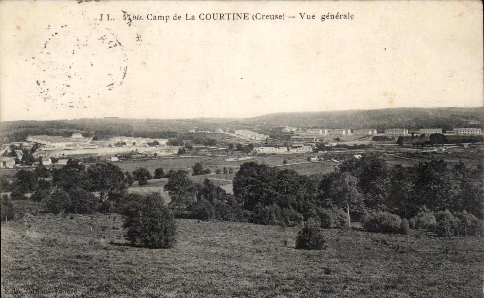 CPA Camp of Courtine View Militaria