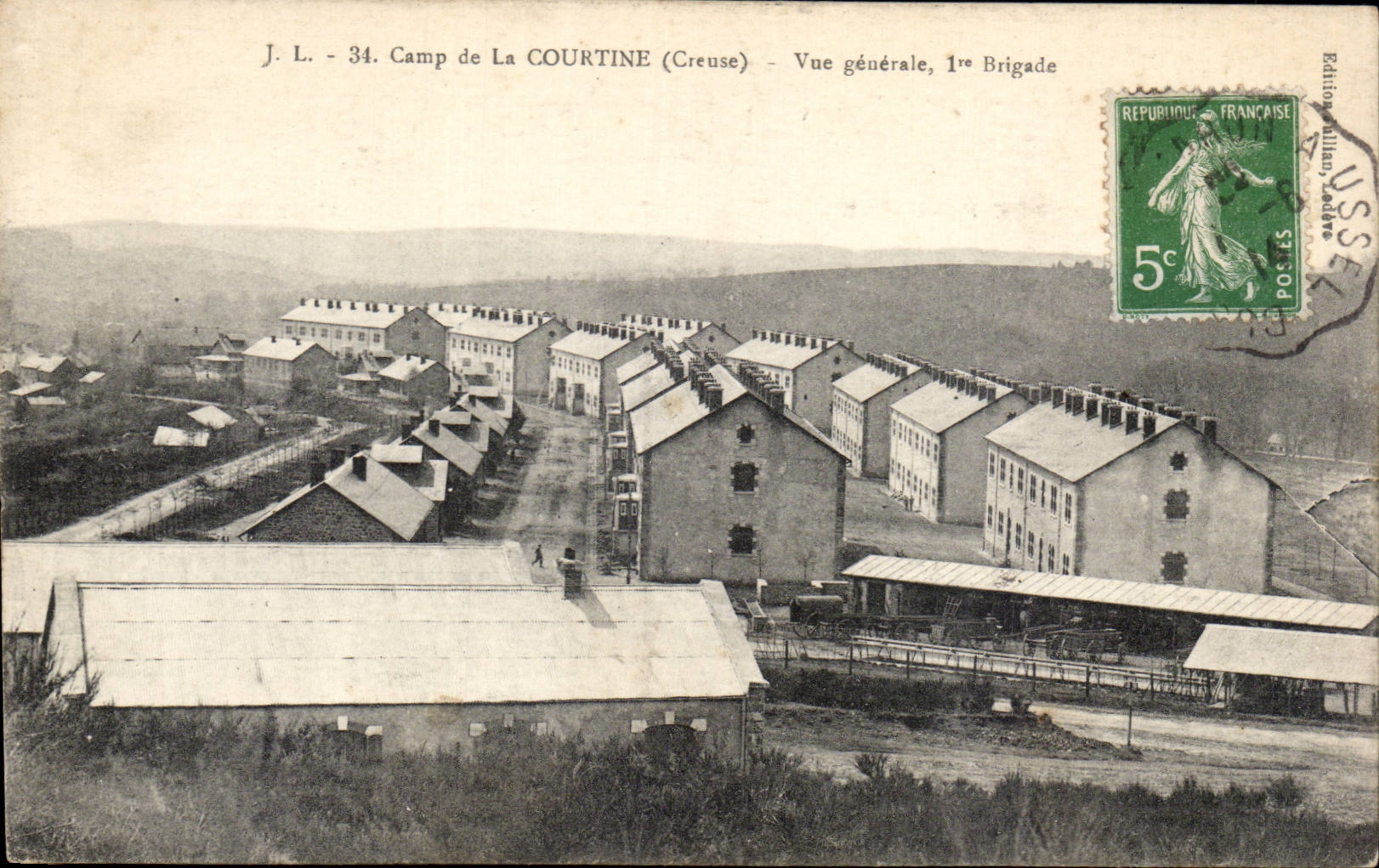 CPA Camp of Courtine View 1st Militaria brigade