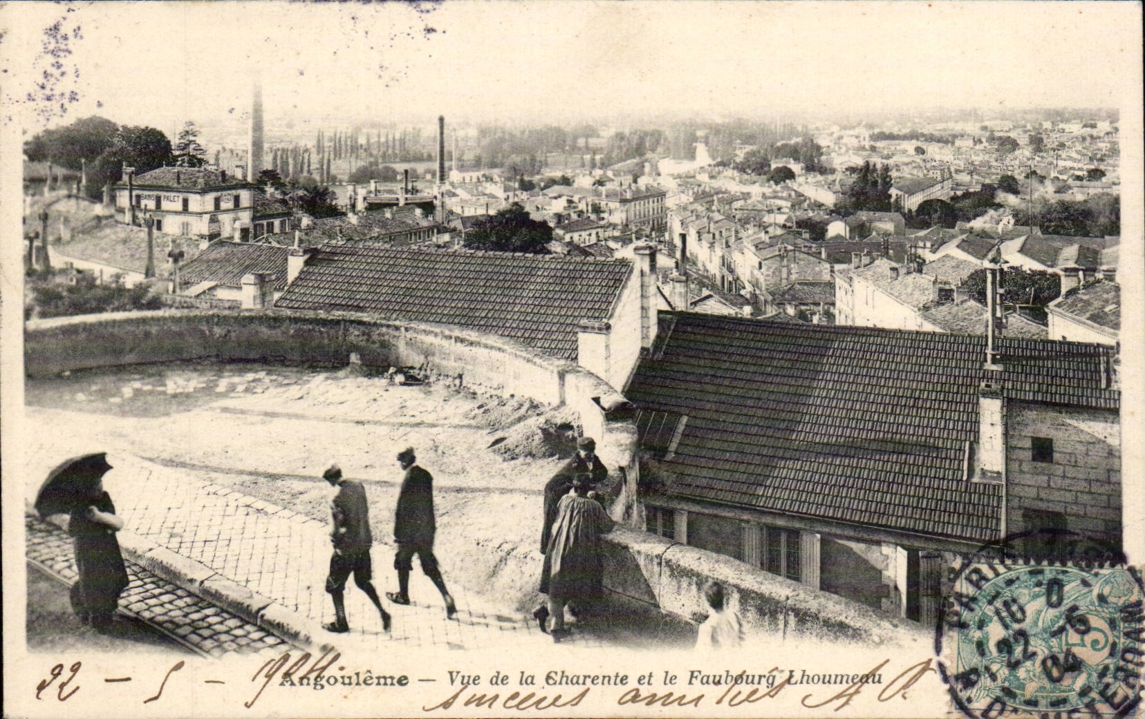 CPA Angulema vista de Charente y del suburbio de Lhoumeau