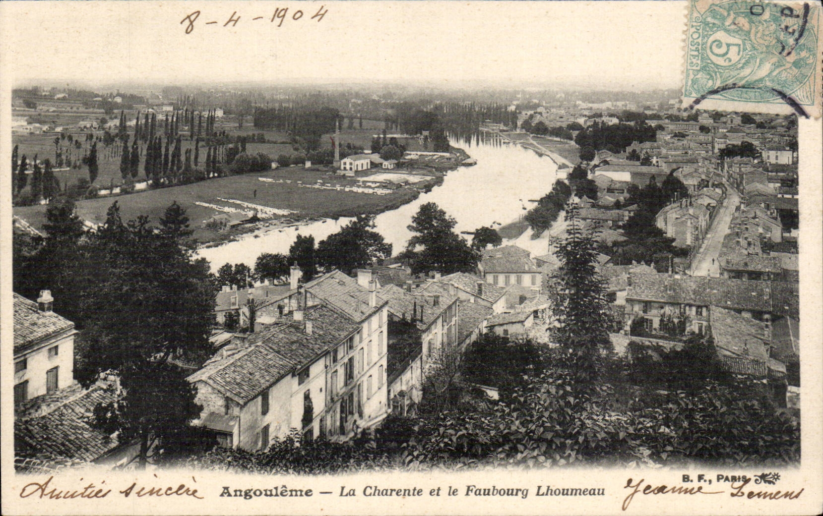 CPA Angulema Charente y el suburbio de Lhoumeau