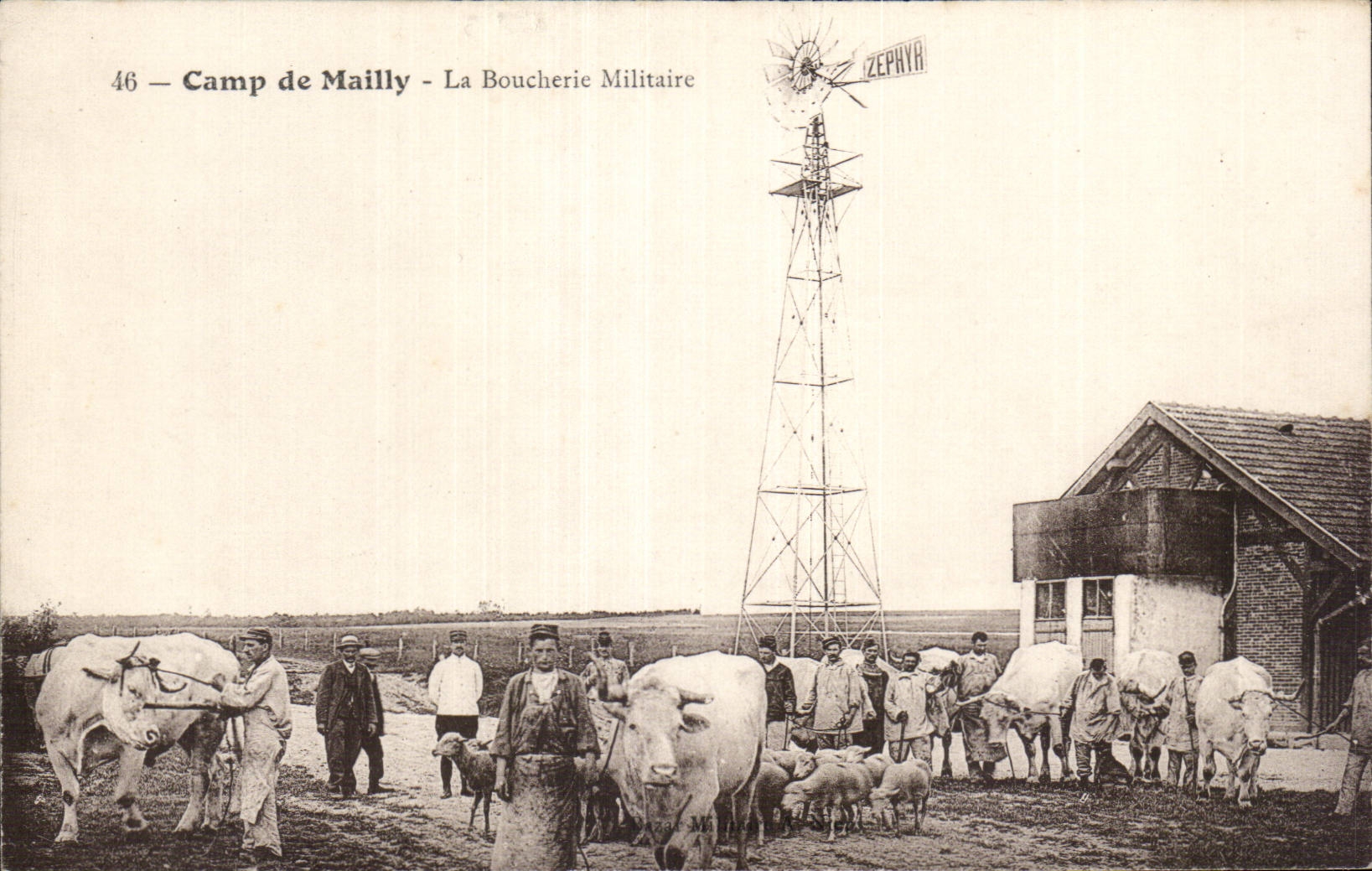 CPA Camp of Mailly military butchery Militaria