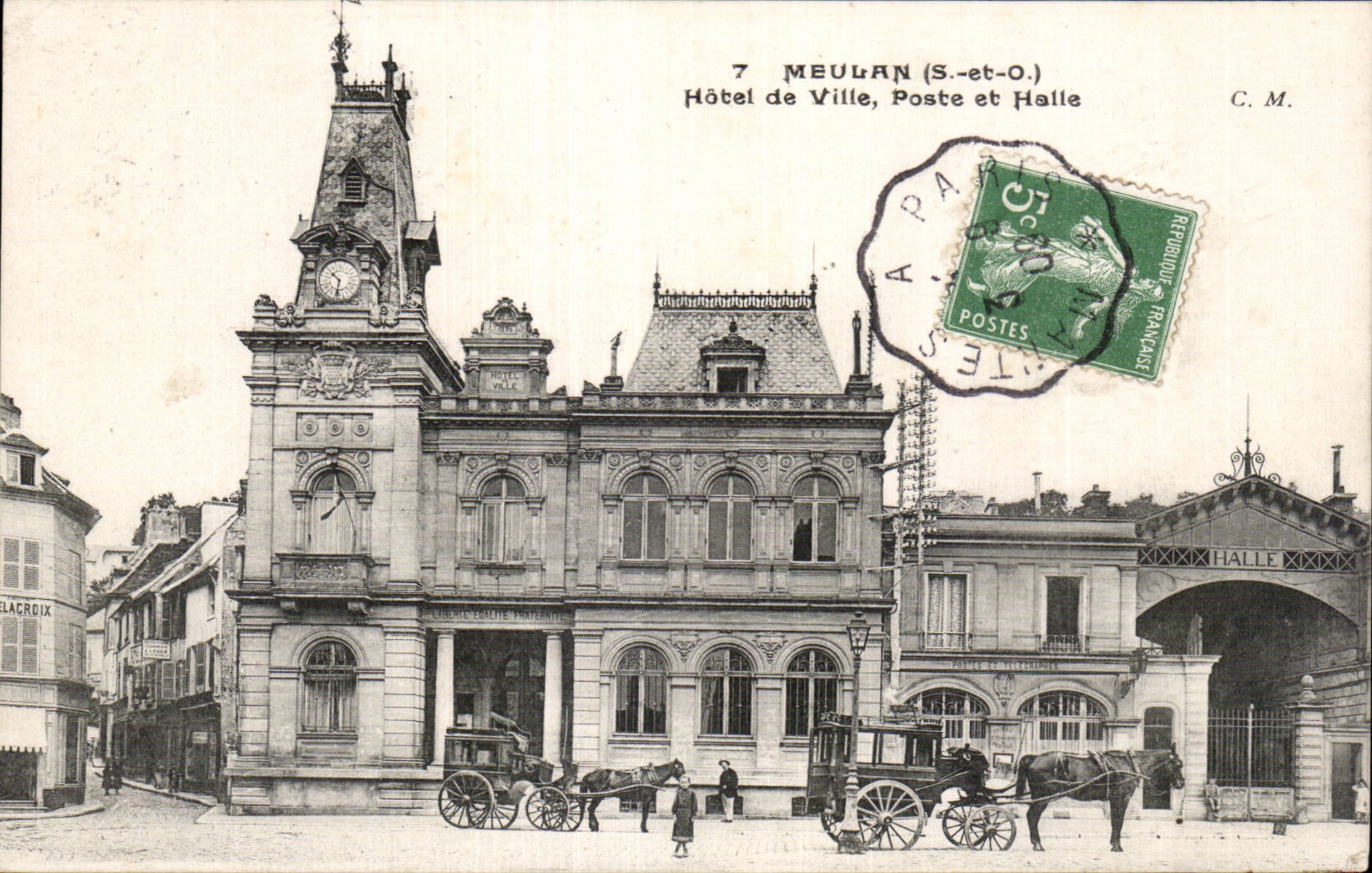 CPA Meulan Town hall Posts and market