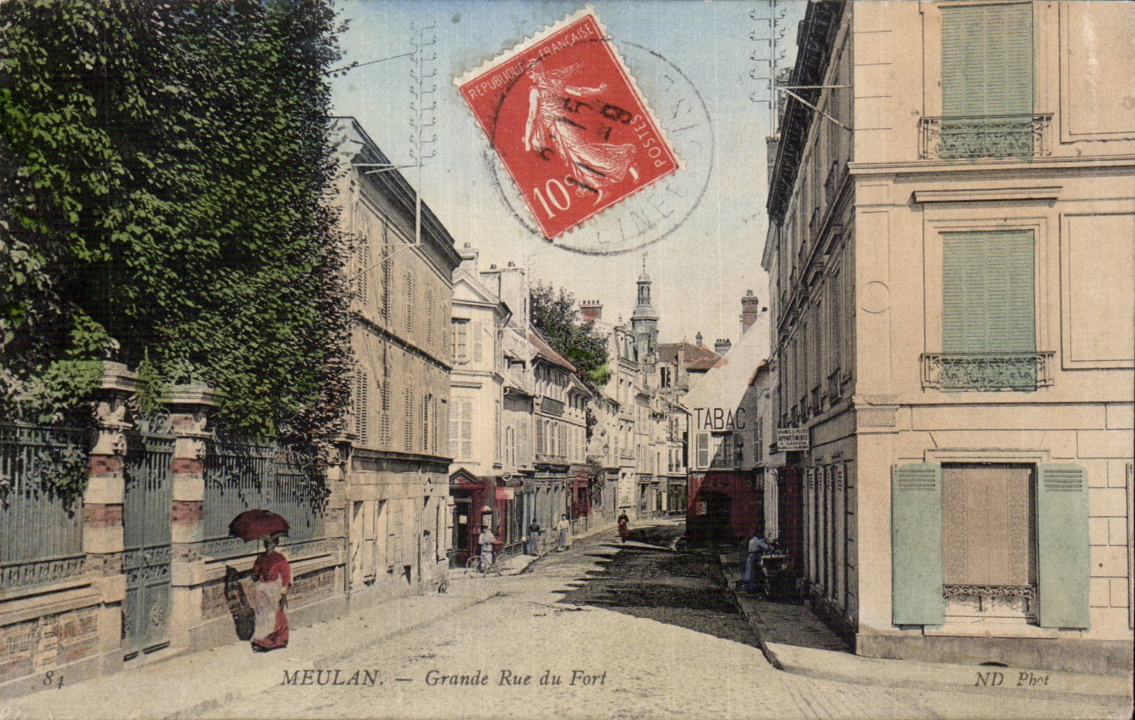 CPA Meulan Main street of the fort