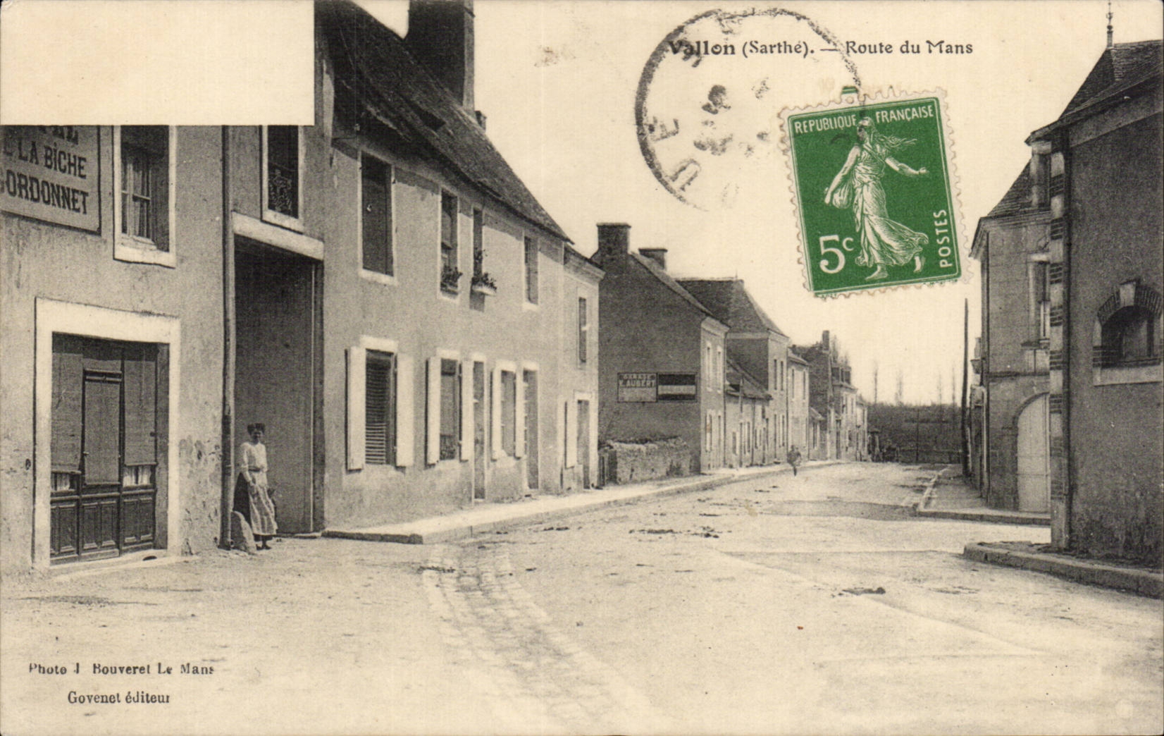 CPA Small valley Road of Mans