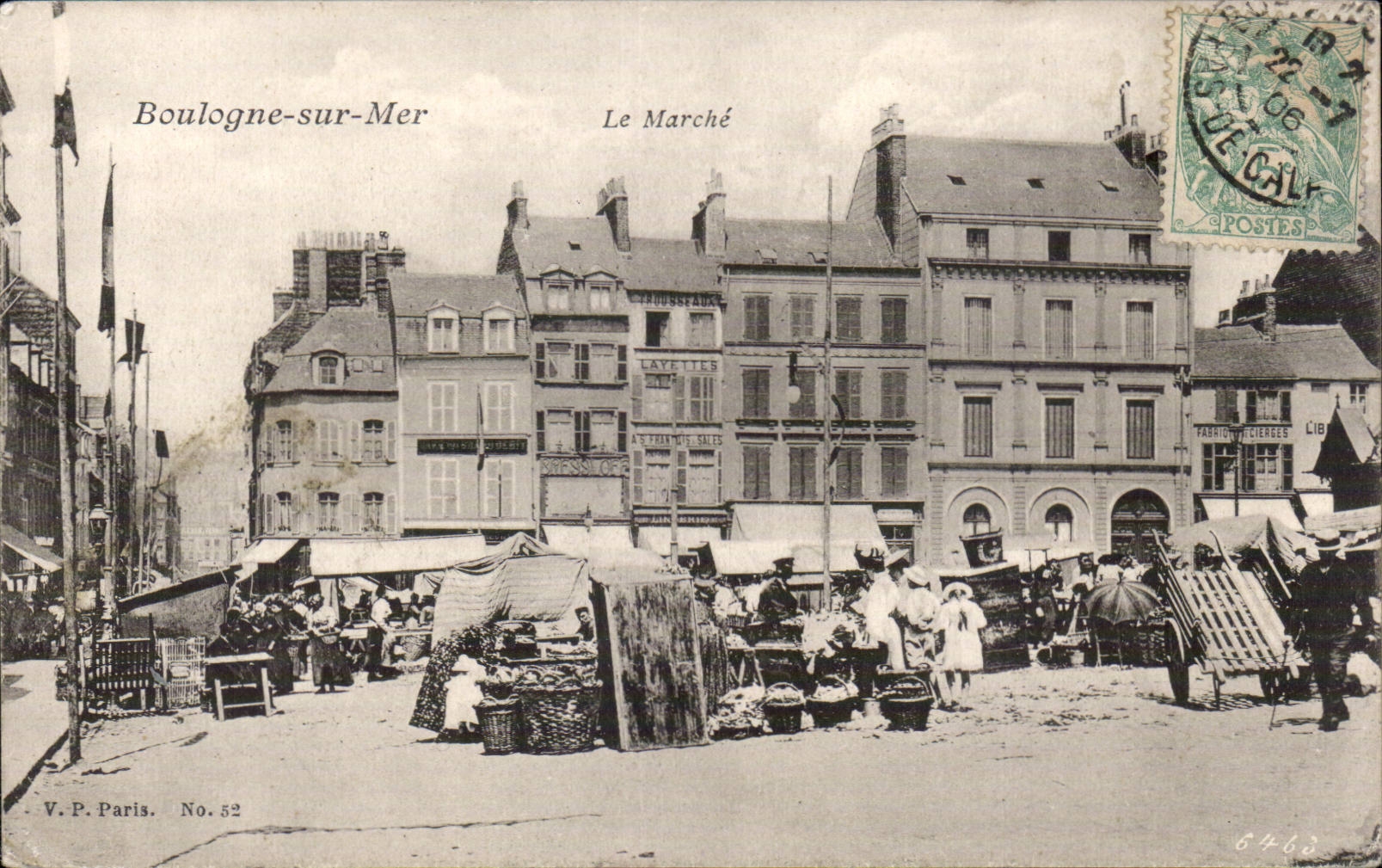 CPA Boulogne on Mer Le market