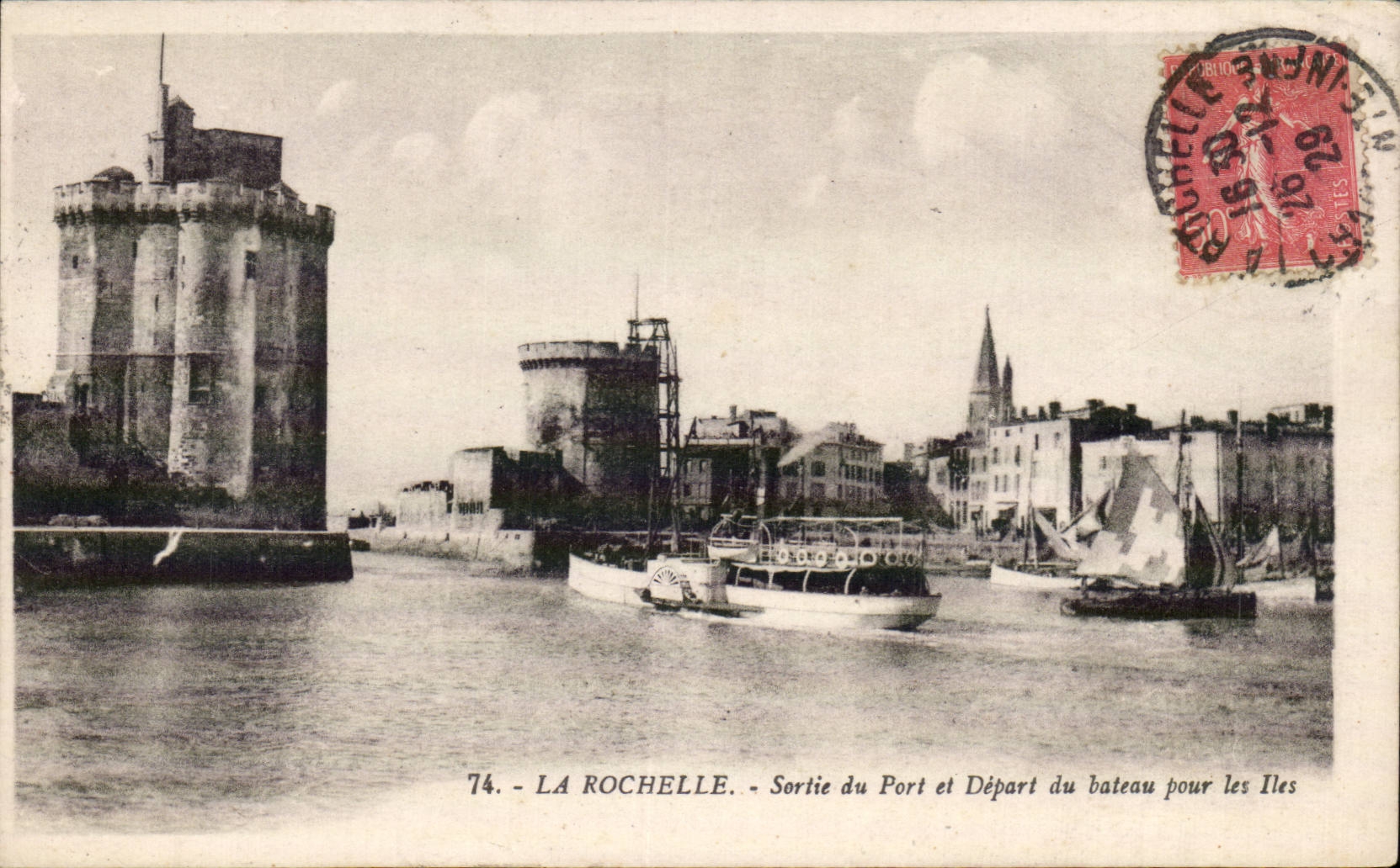 CPA La Rochelle salio del puerto y de la salida del barco para las islas