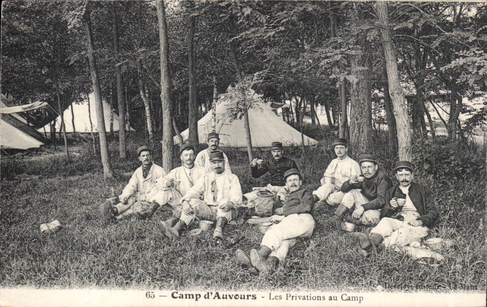 CPA Camp of Auvours deprivations to the Militaria camp