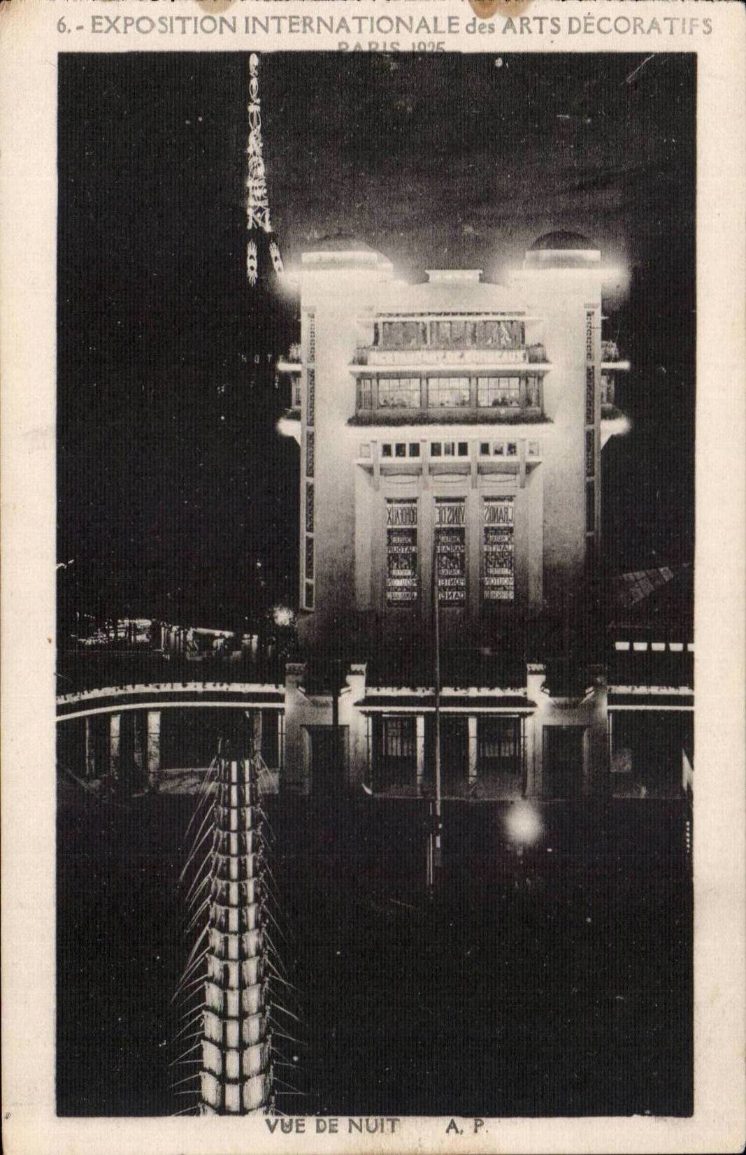 CPA Exposition Internationale des Arts Decoratifs Paris 1925 Vue de nuit
