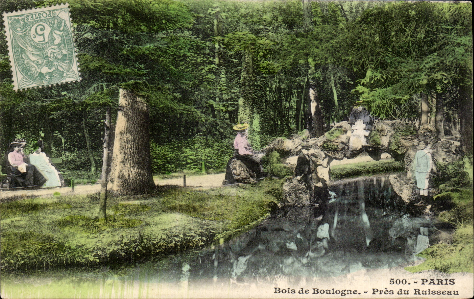 CPA Paris Bois de Boulogne Pres du ruisseau