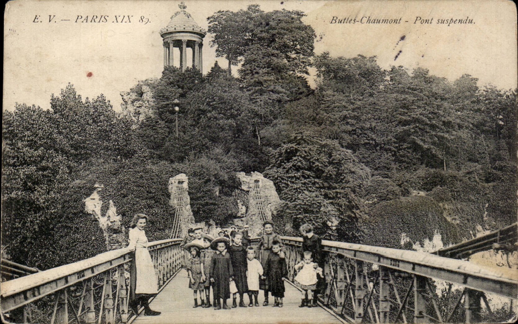 CPA Paris Hillocks Chaumont Suspended bridge