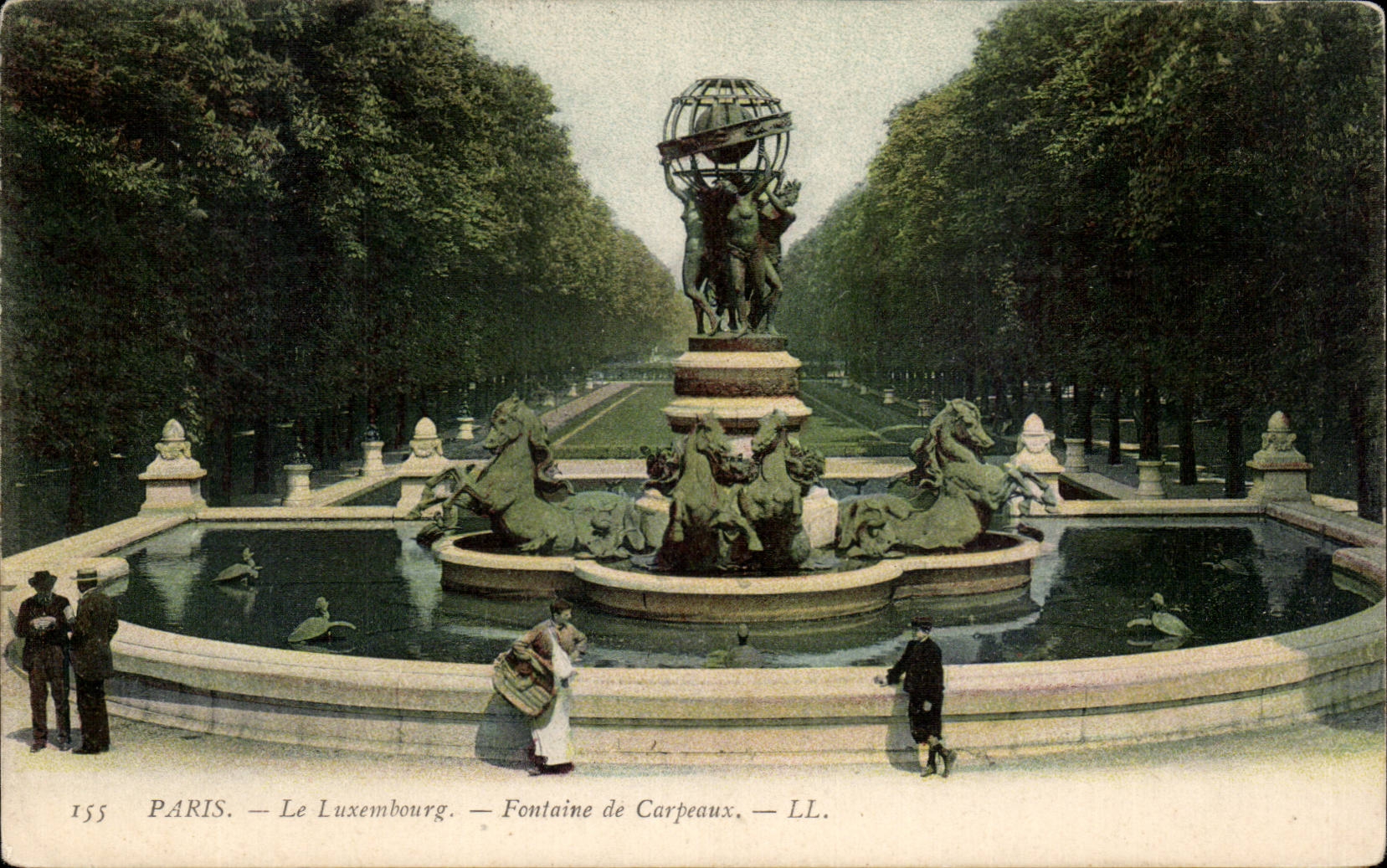 CPA Paris Le Luxembourg Fountain of Carpeaux