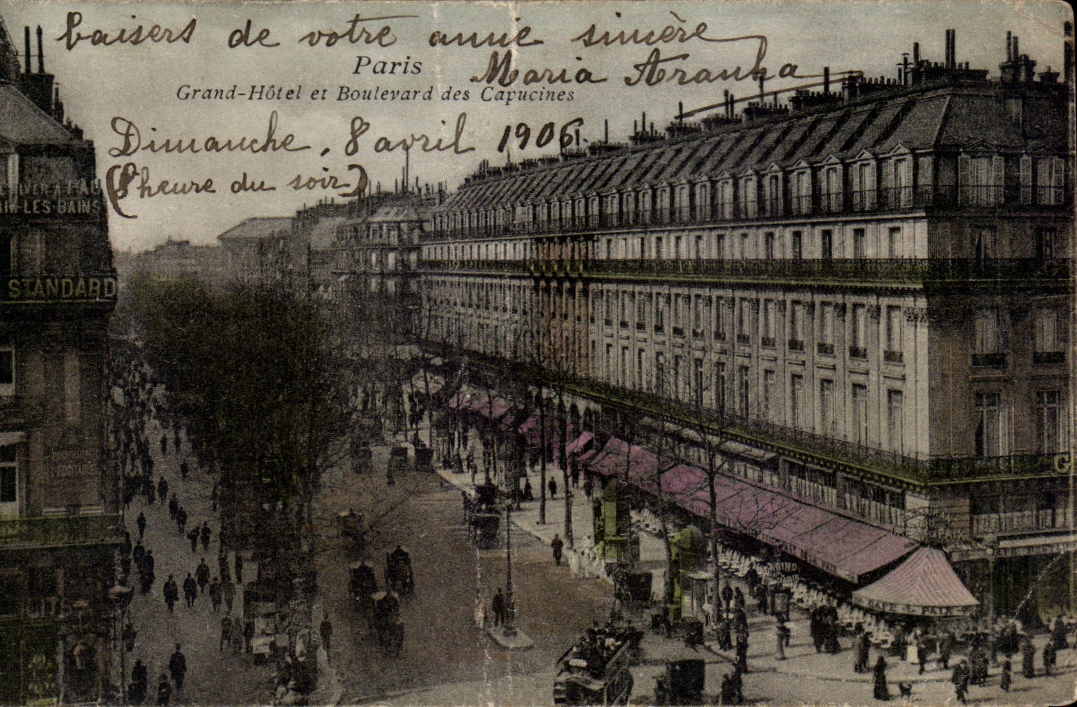 CPA Paris Large hotel and boulevard of the Nasturtiums