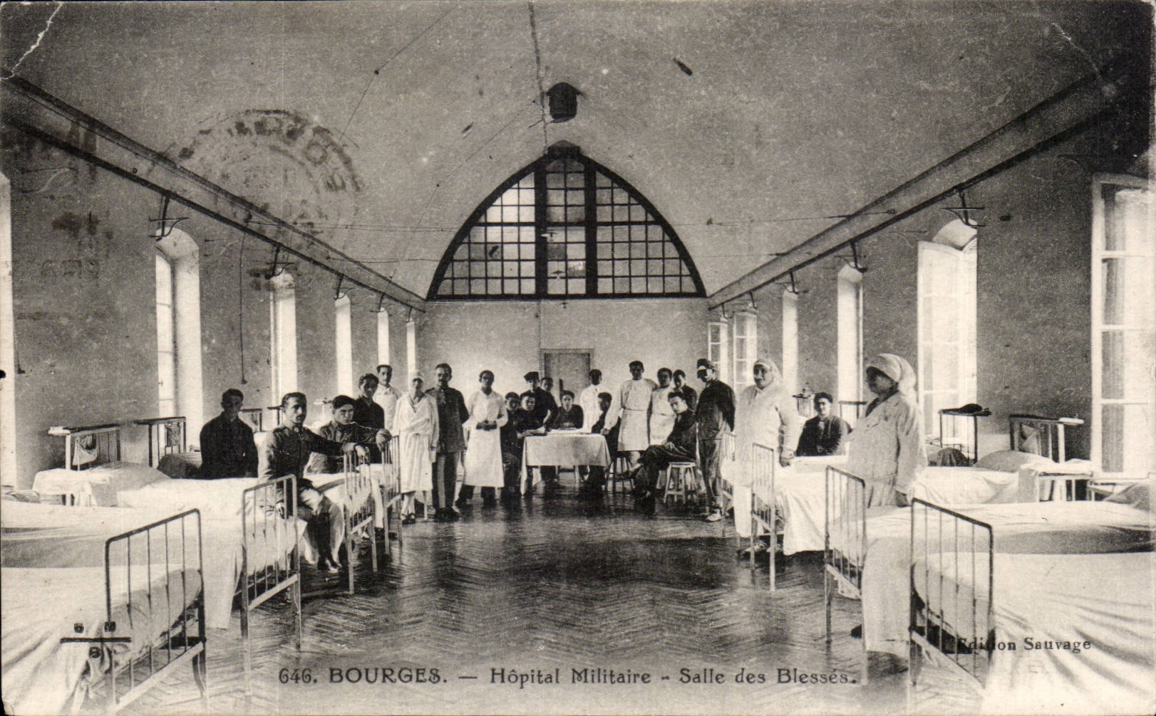 Sitio de hospital militar de CPA Bourges de la herida Militaria