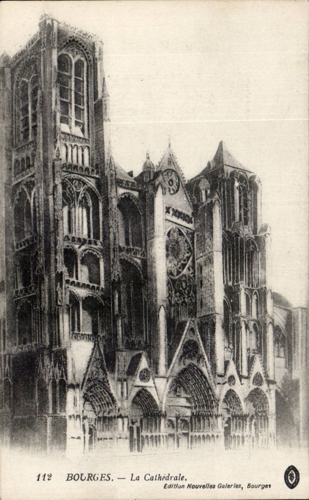 CPA Bourges la catedral