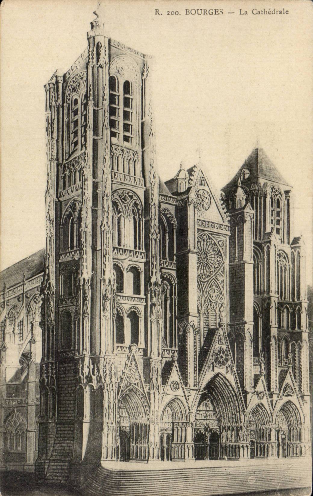 CPA Bourges la catedral