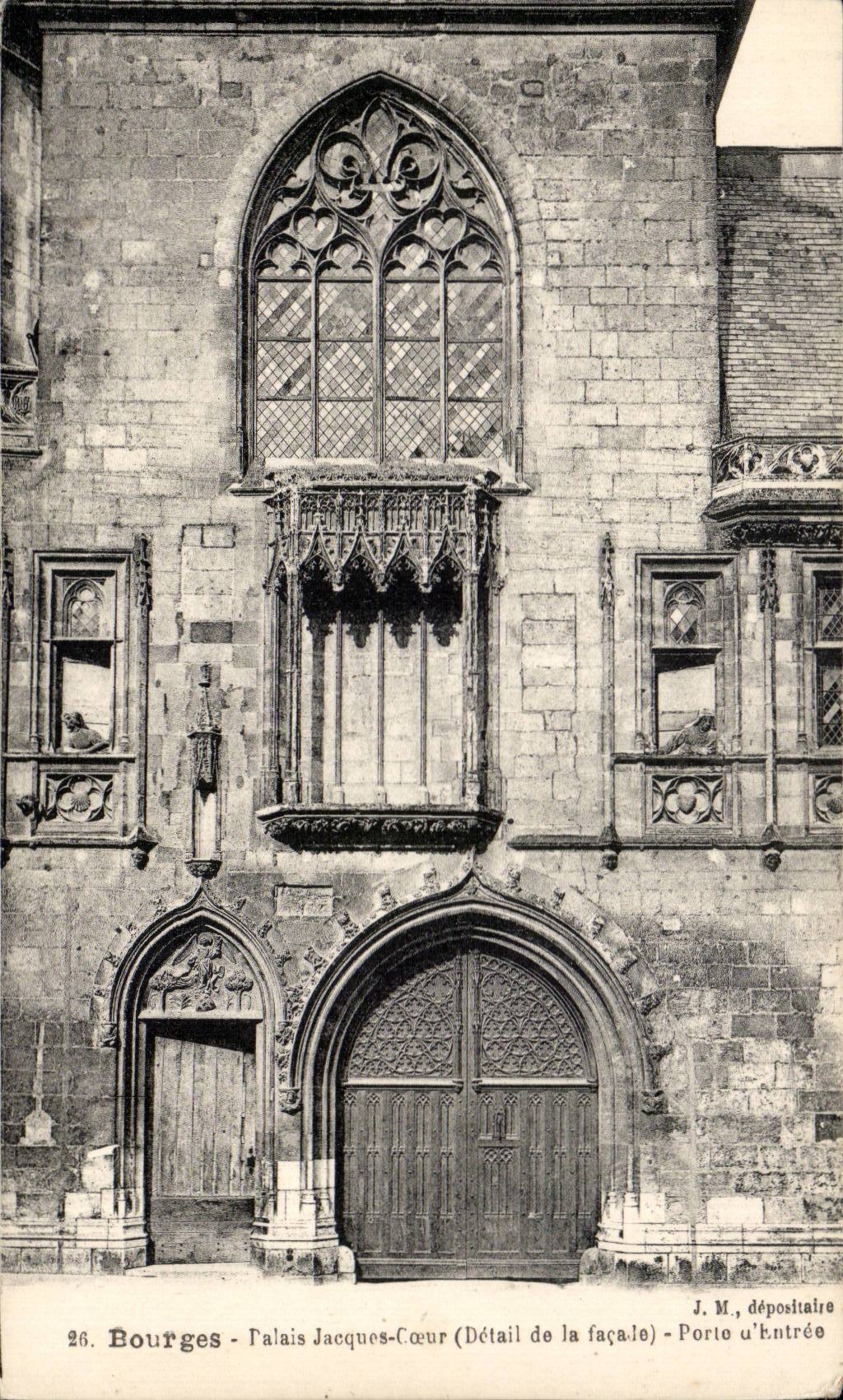 Puerta principal del corazon de Jacques del paladar de CPA Bourges