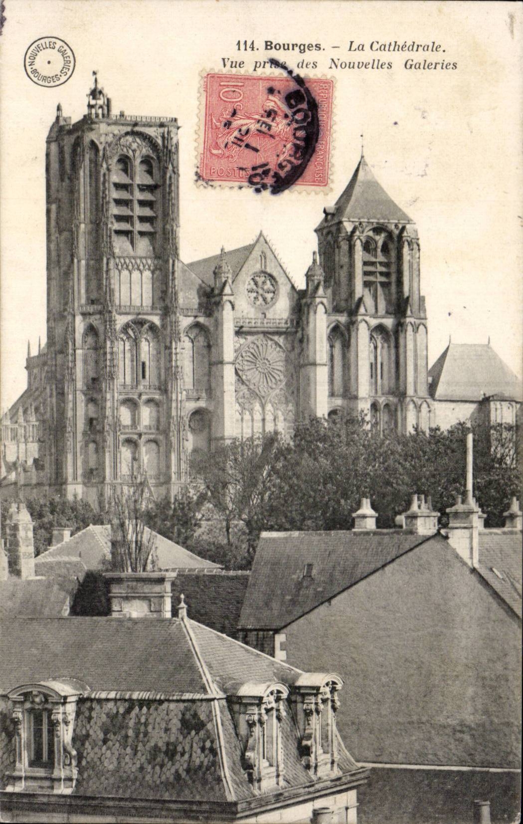 Catedral de CPA Bourges vista de las nuevas galerias