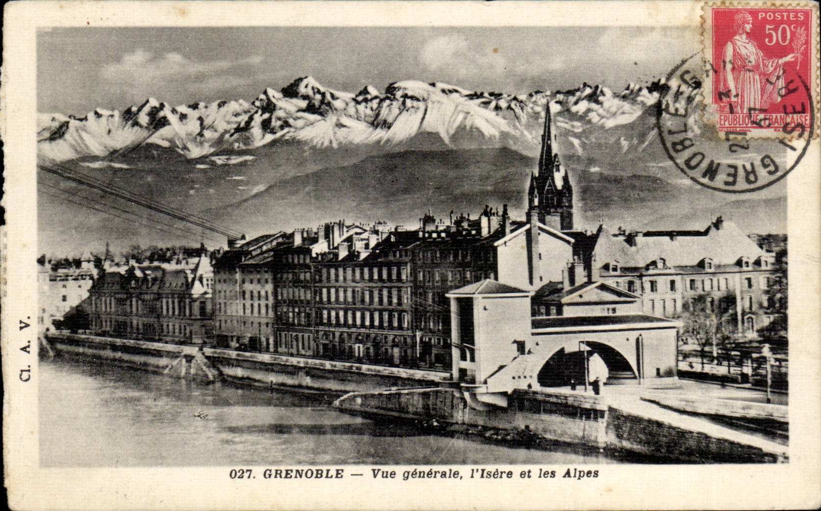 CPA Grenoble View Isere and the Alps