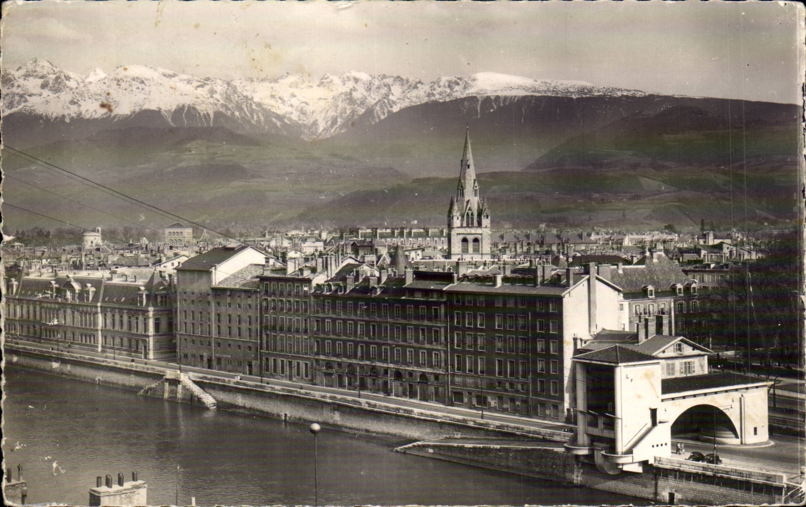 CPSM Grenoble View and the Alps