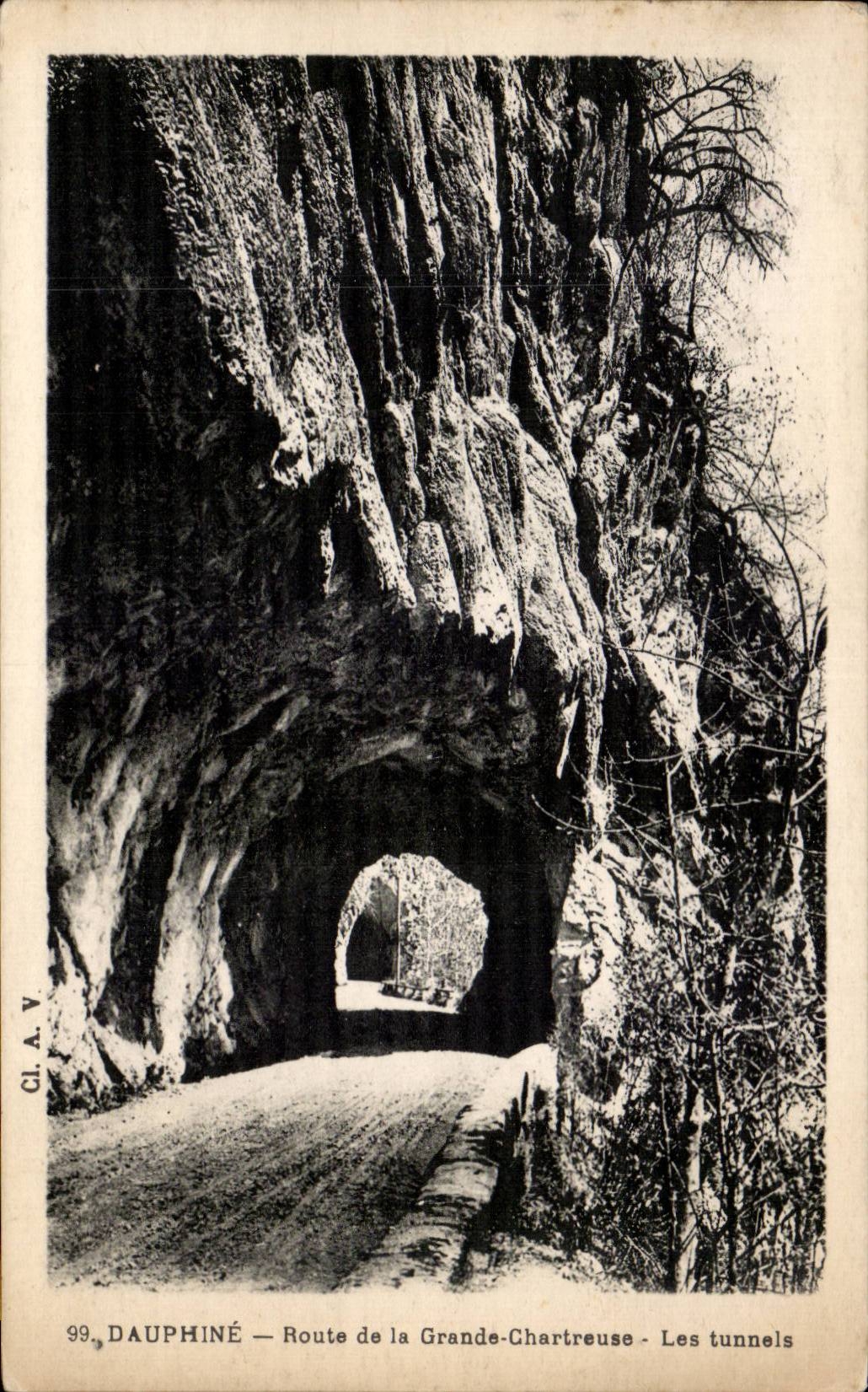Dauphine CPA Road of large Chartreuse tunnels