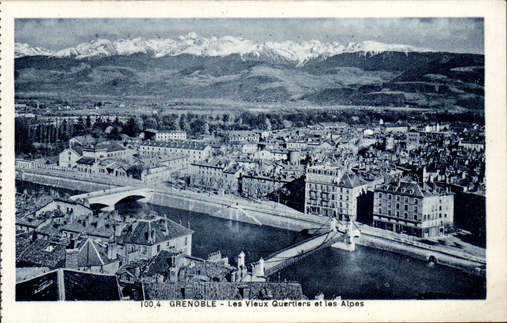 CPA Grenoble Le old working and the Alps