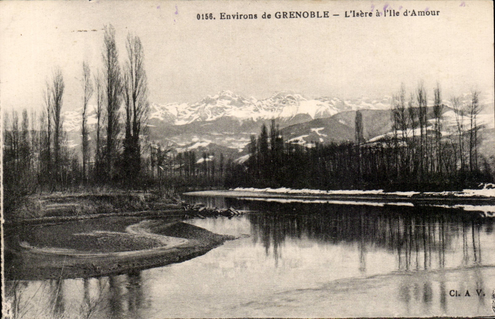 CPA Surroundings of Grenoble the Isere and the island of love