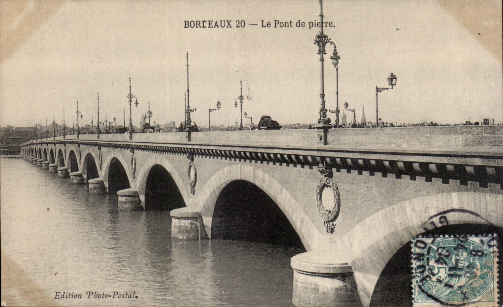 CPA Bordeaux Le bridge of stone