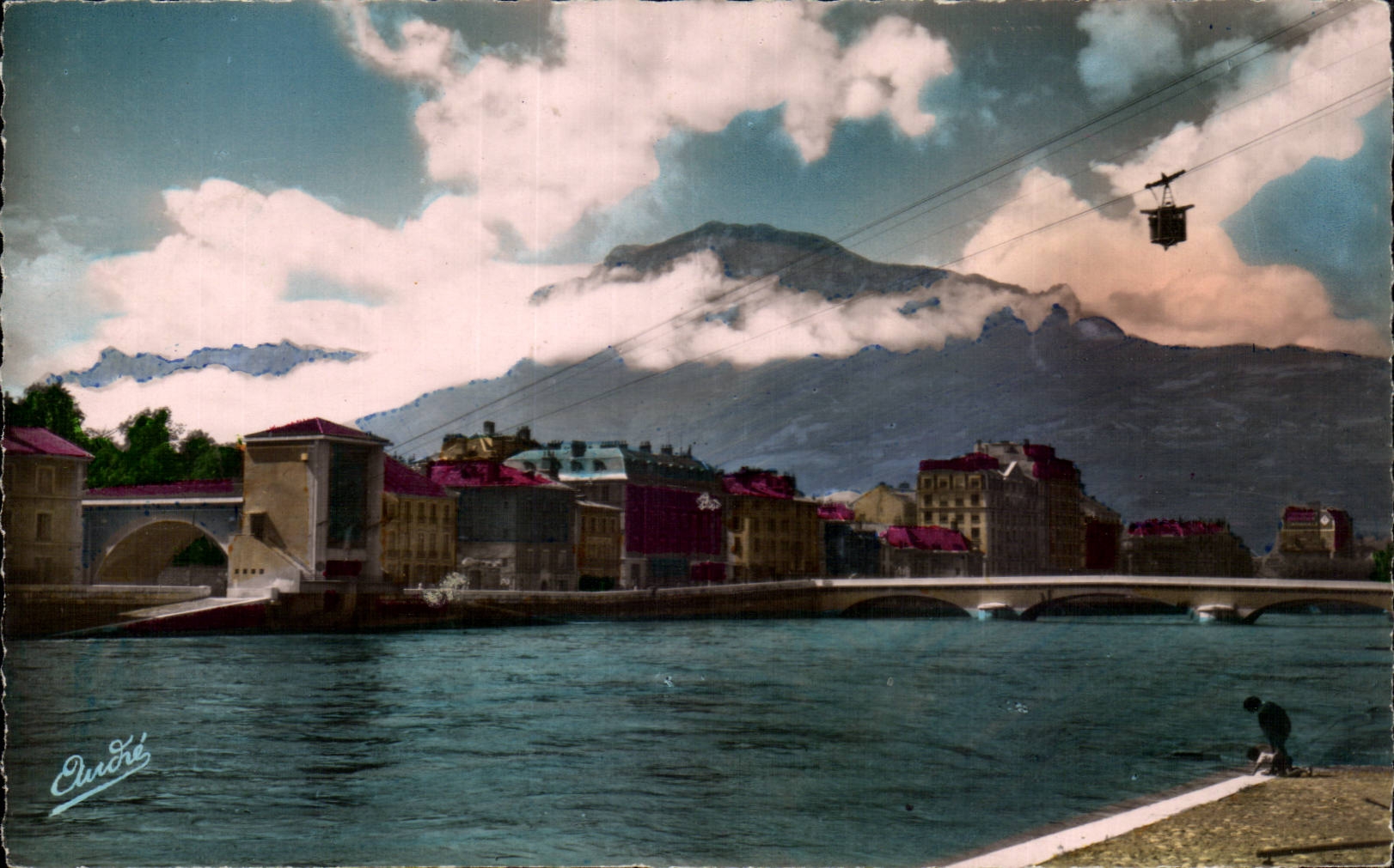 CPSM Grenoble Le Teleferic the isere and Moucherotte