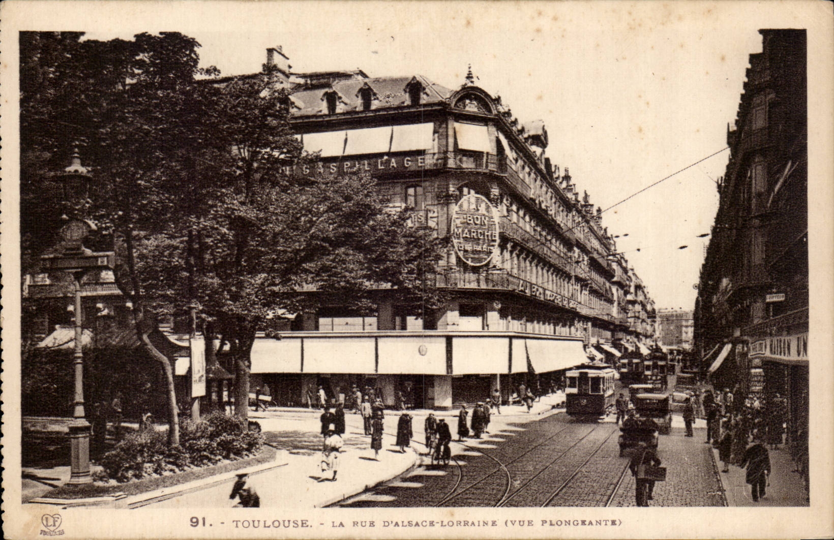 CPA Toulouse the street of Lorraine Alsace (view from above)