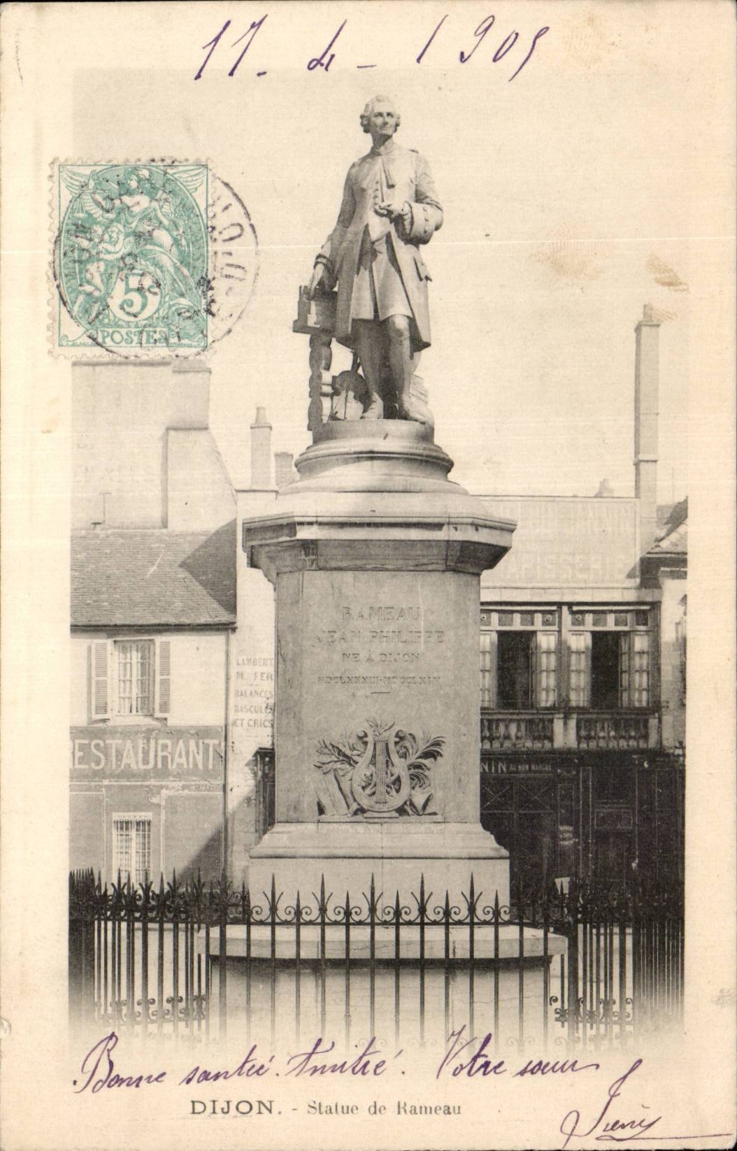 CPA Dijon Statue of Branch