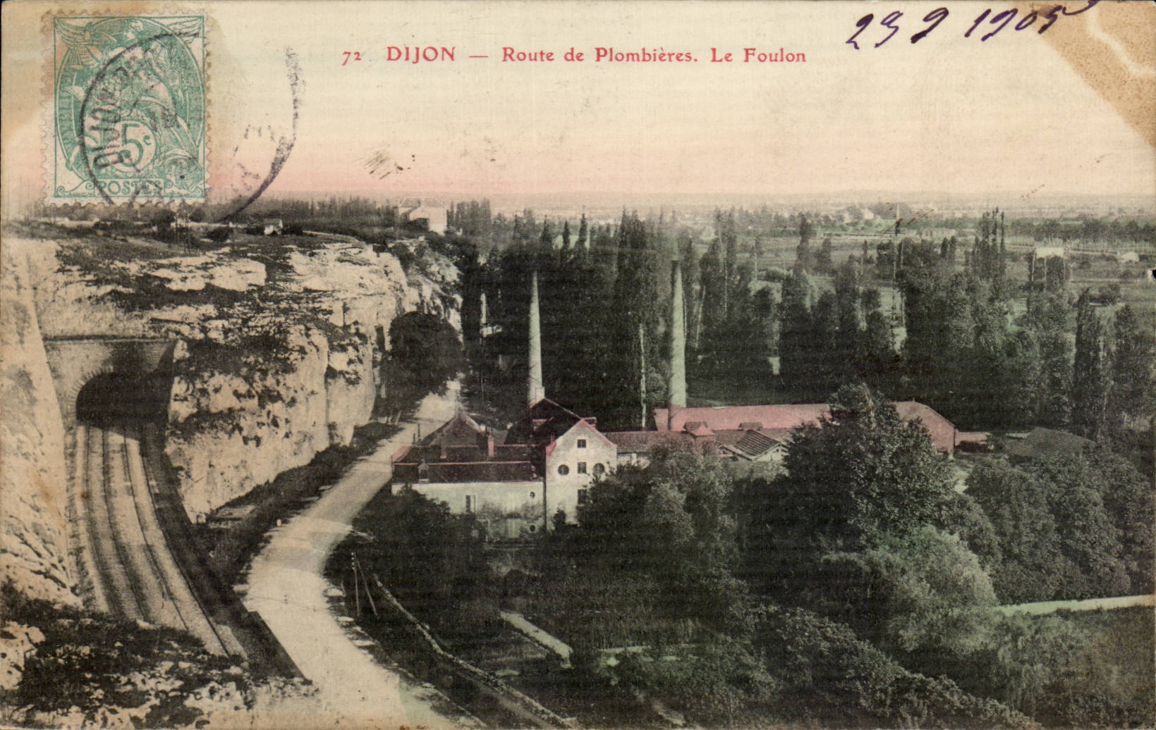 CPA Dijon Road of plombieres the Fuller