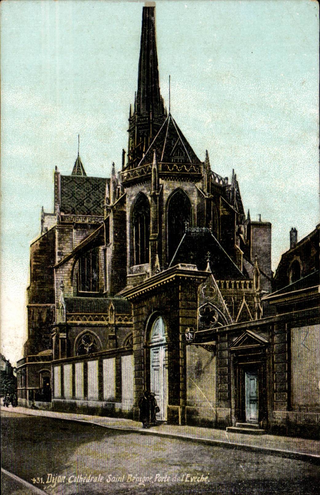 CPA Dijon Cathedral Saint Benign Gate of the eveche