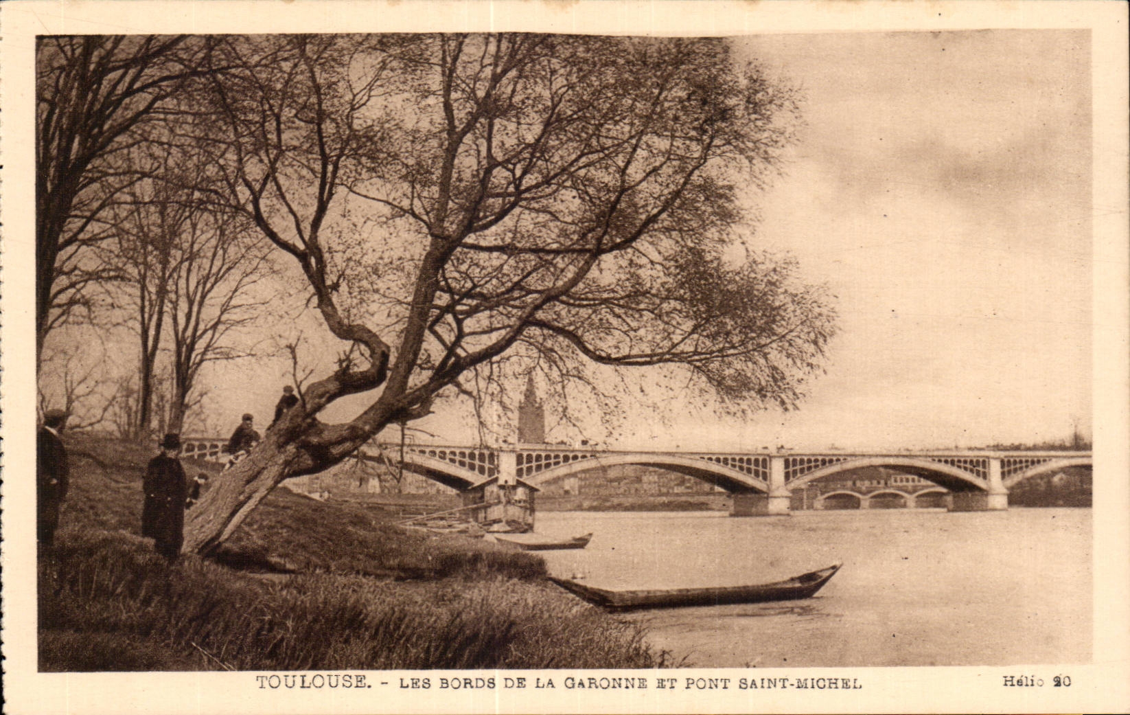 CPA Toulouse edges of the Garonne and bridge Saint Michel