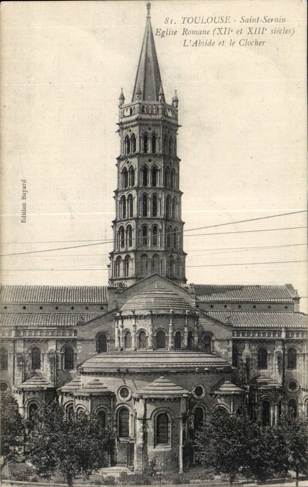 CPA Toulouse Saint Sernin Eglise romane L'abside et le clocher