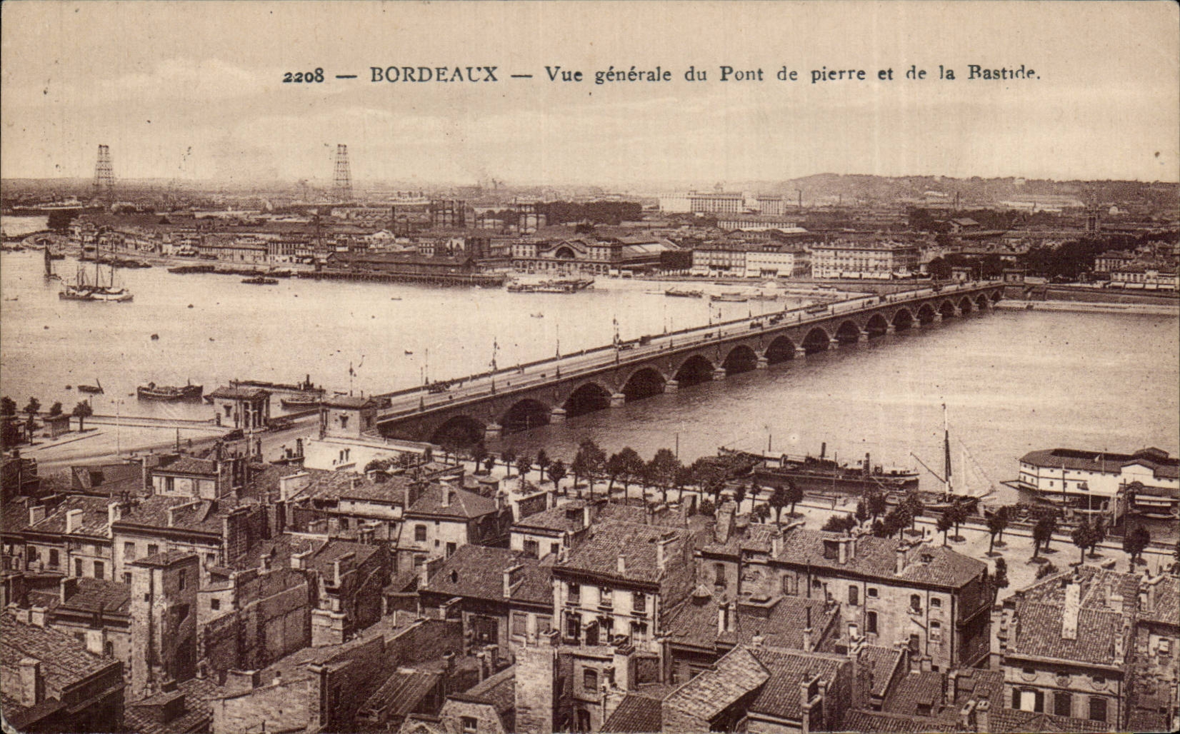 CPA Bordeaux View of the stone bridge and the Country house