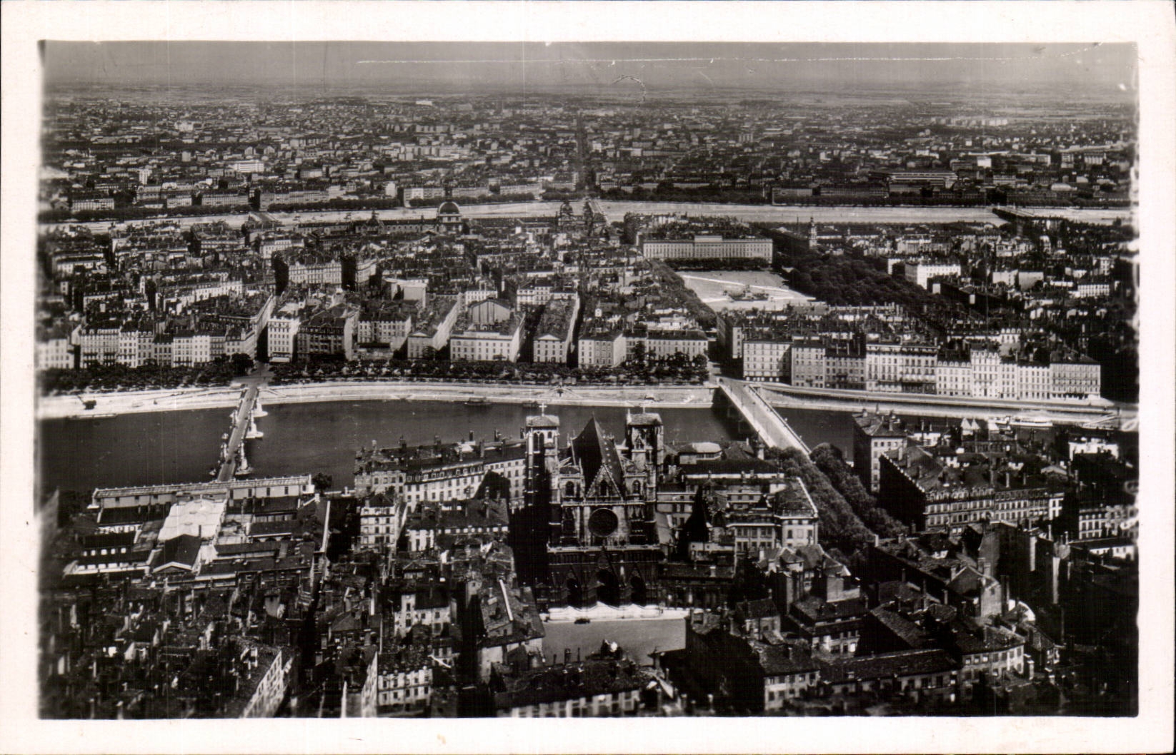 CPSM Lyon the city seen of Fourviere