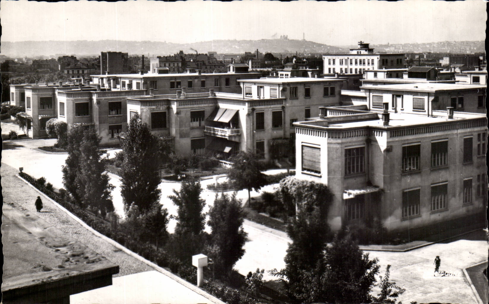 CPSM Lyon Hospital EHerriot View on the houses