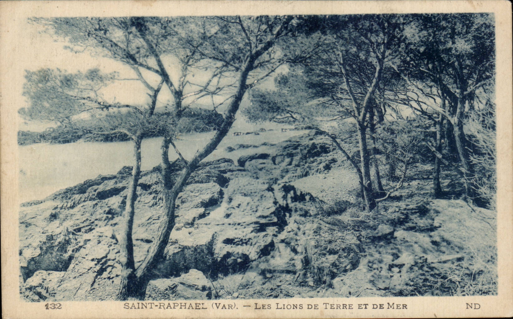 Leones de Raphael del santo de CPA de la tierra y del mar