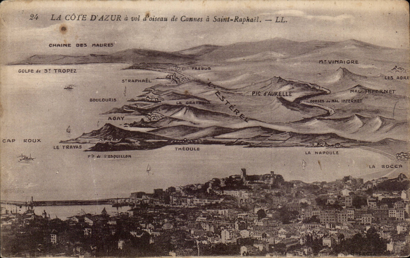 CPA Cote azure has flight bird of Cannes has St Raphael